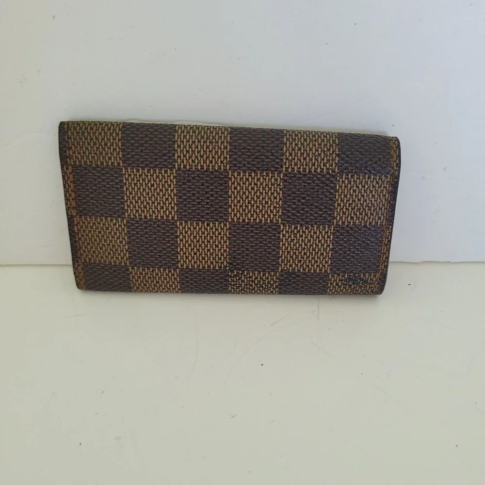 Louis Vuitton Damier Ebene 4 Key Holder Brown Checkered Wallet N62631 France